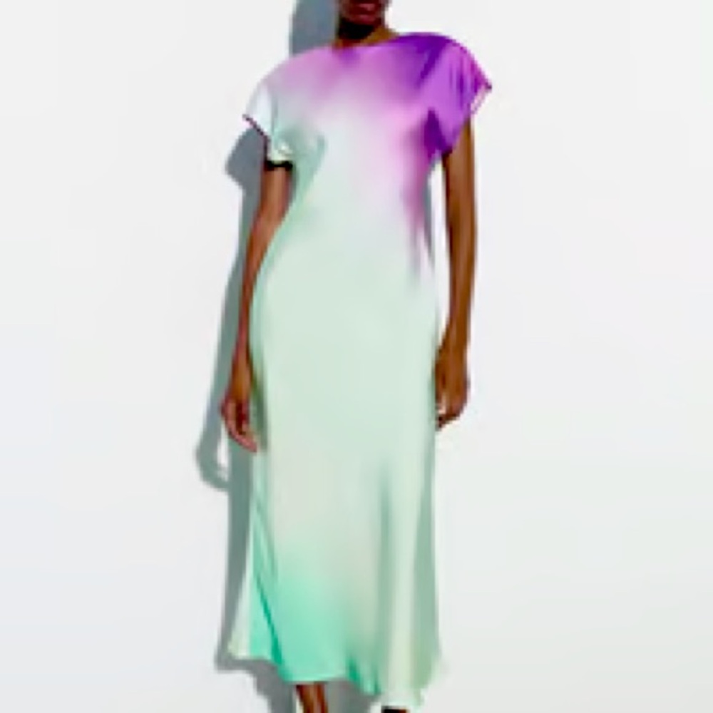 BNWT Zara ombré dress size M